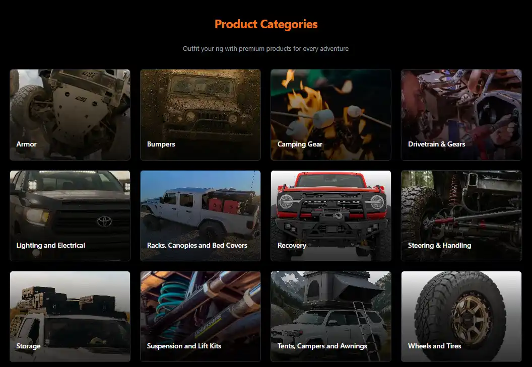 Products for all other Vehicle and Categories